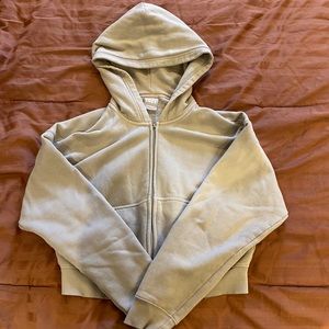 TNA boyfriend crop zip hoodie